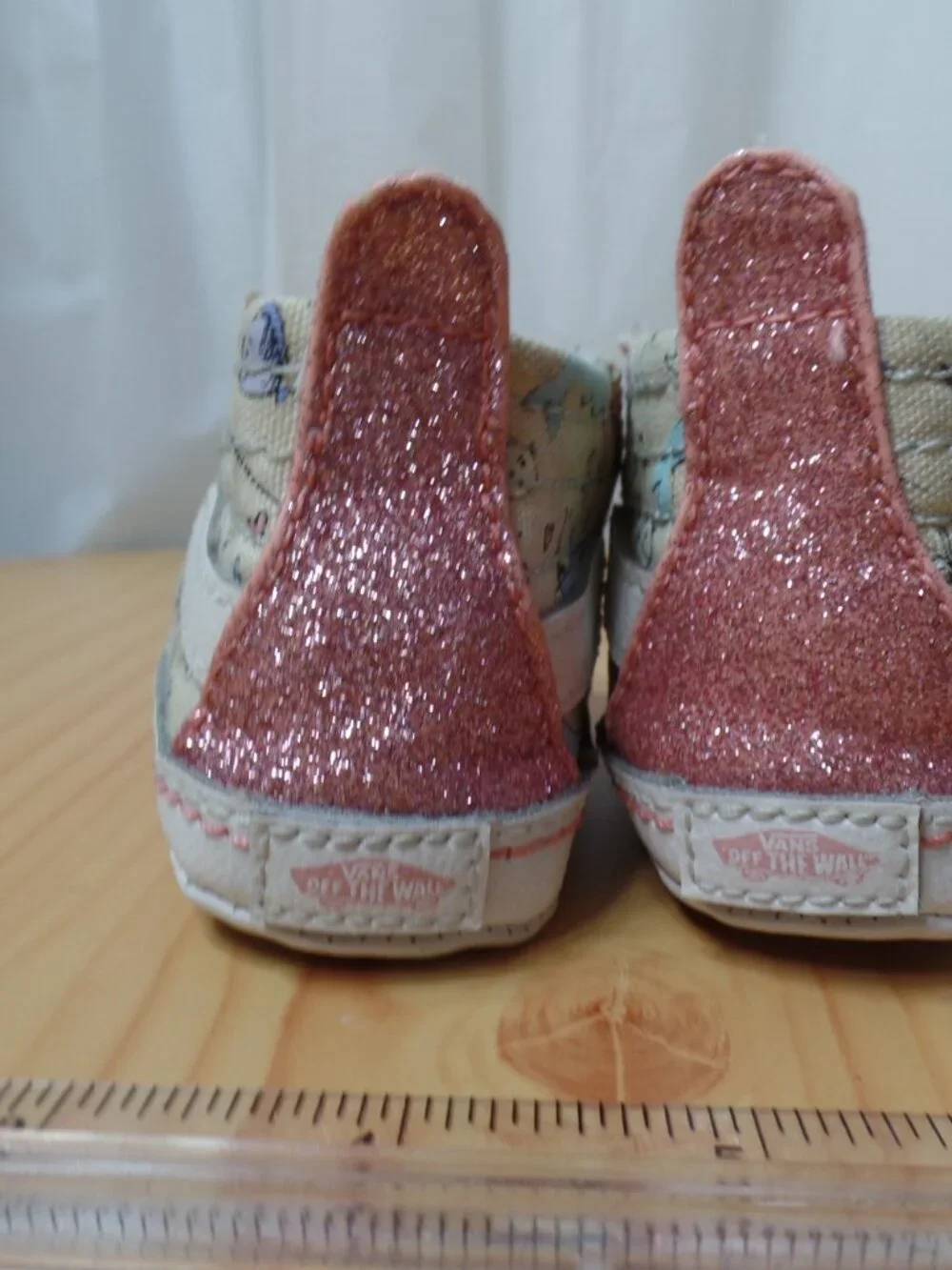 Vans Sea Glitter Baby Soft Bottom Sneakers Pink Glitter Baby Girl Size 2